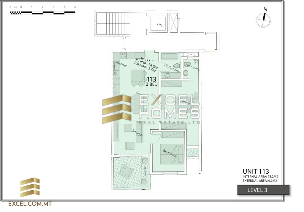 2 bedroom Apartment in Naxxar, Malta – 53929