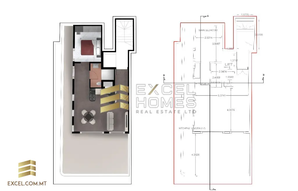 1 bedroom Penthouse in Pieta, Malta – 18559