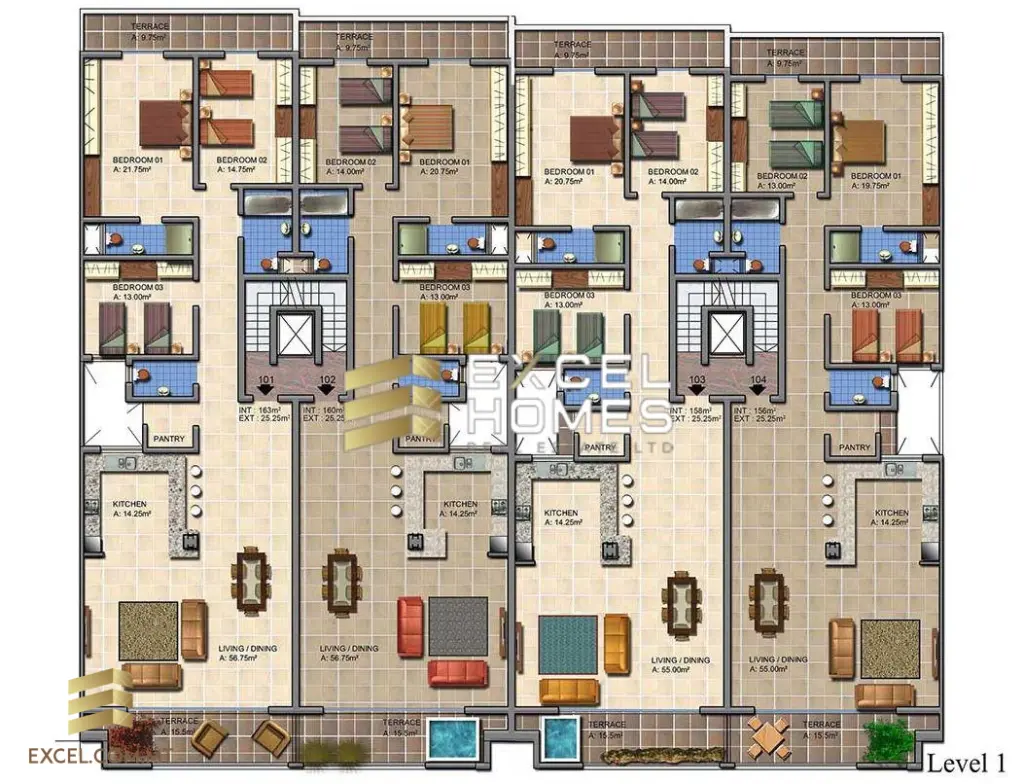 3 bedroom Apartment in Mellieha, Malta – 19185