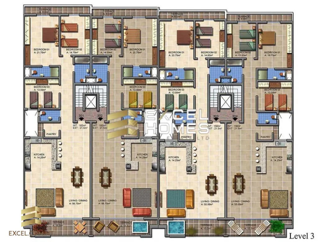 3 bedroom Apartment in Mellieha, Malta – 19198