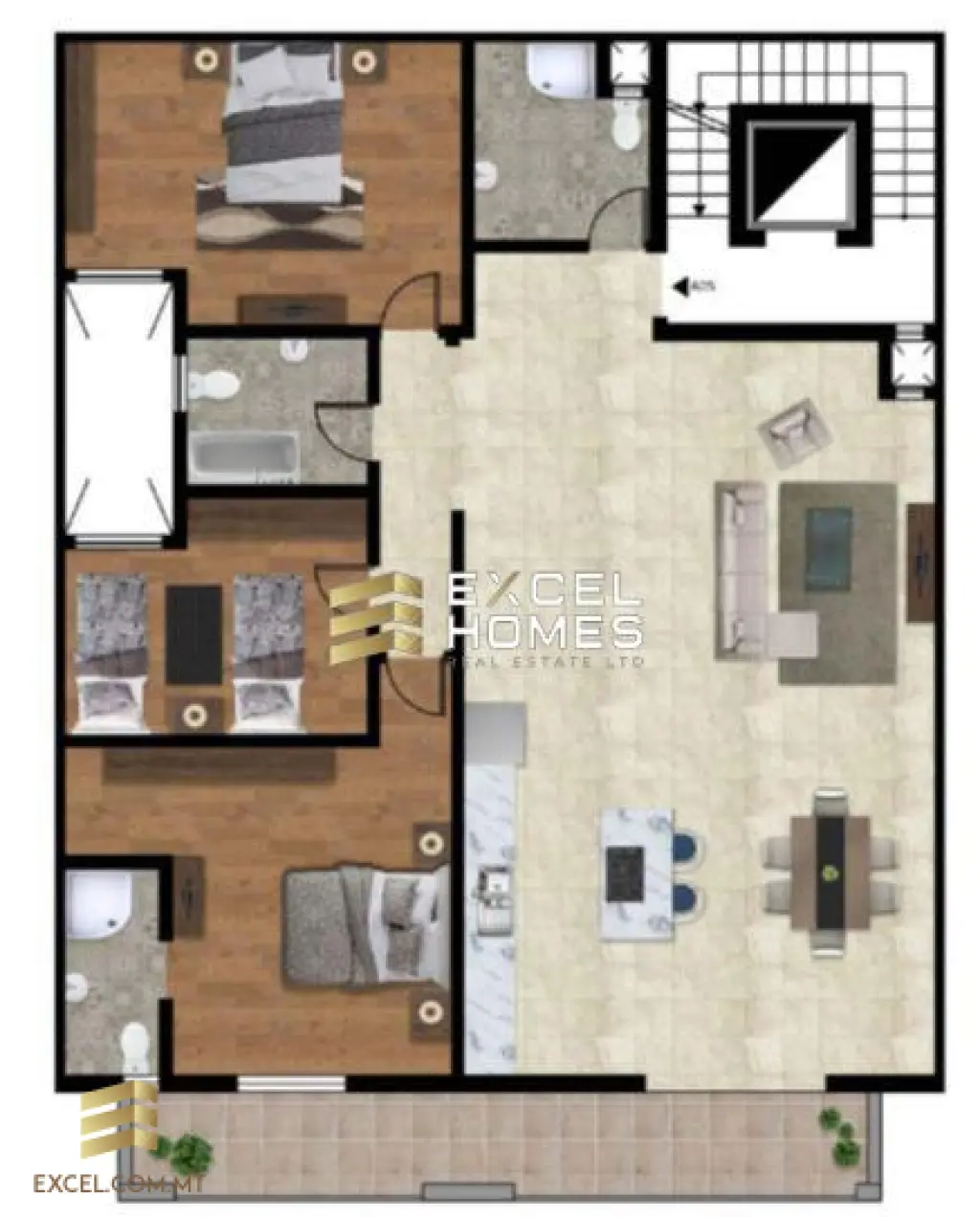 3 bedroom Apartment in Swieqi, Malta – 20443