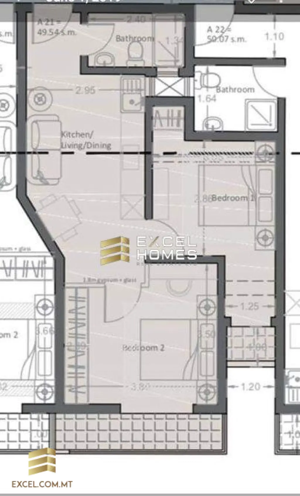 1 bedroom Apartment in Gzira, Malta – 21697