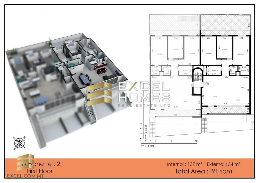 3 bedroom Maisonette in Salina, Malta – 21875