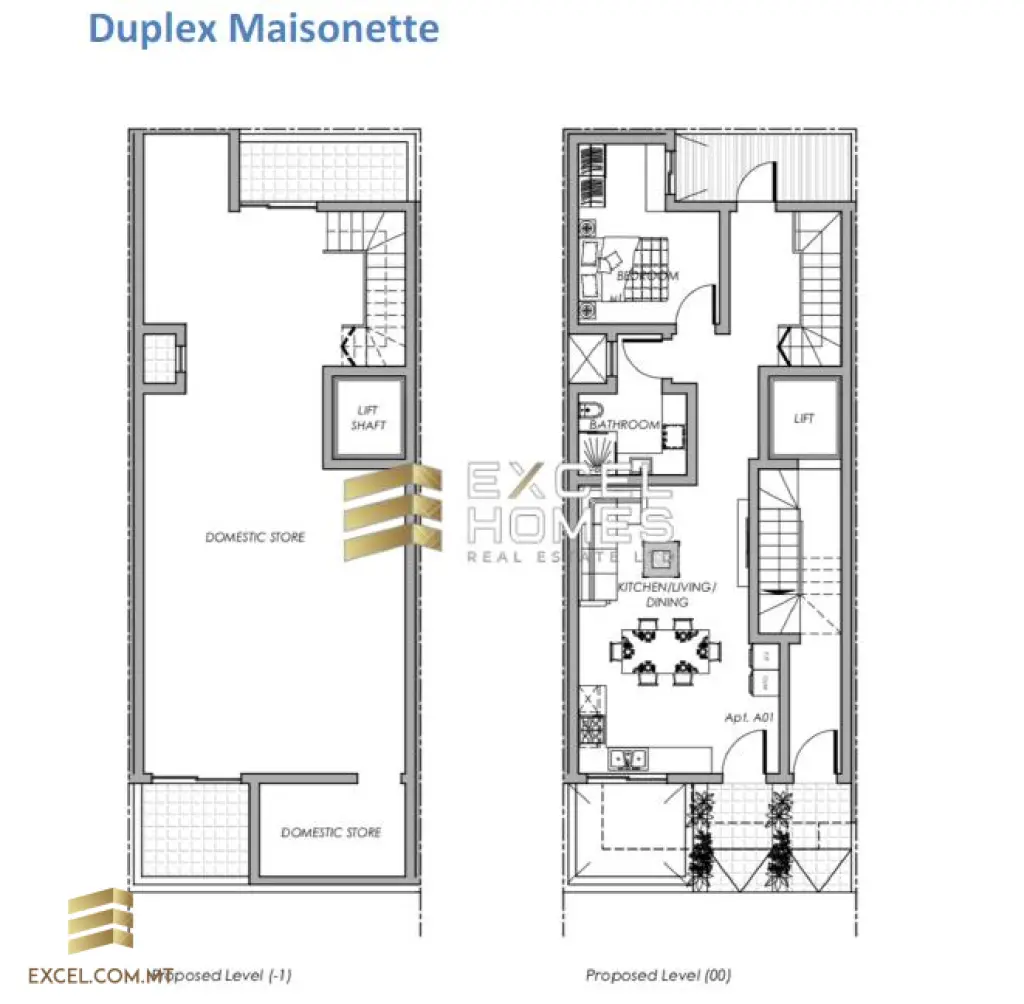 1 bedroom Maisonette in Ta Xbiex, Malta – 22251