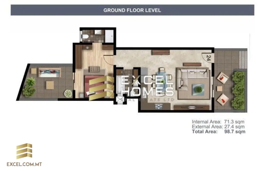 1 bedroom Maisonette in Swatar, Malta – 22777