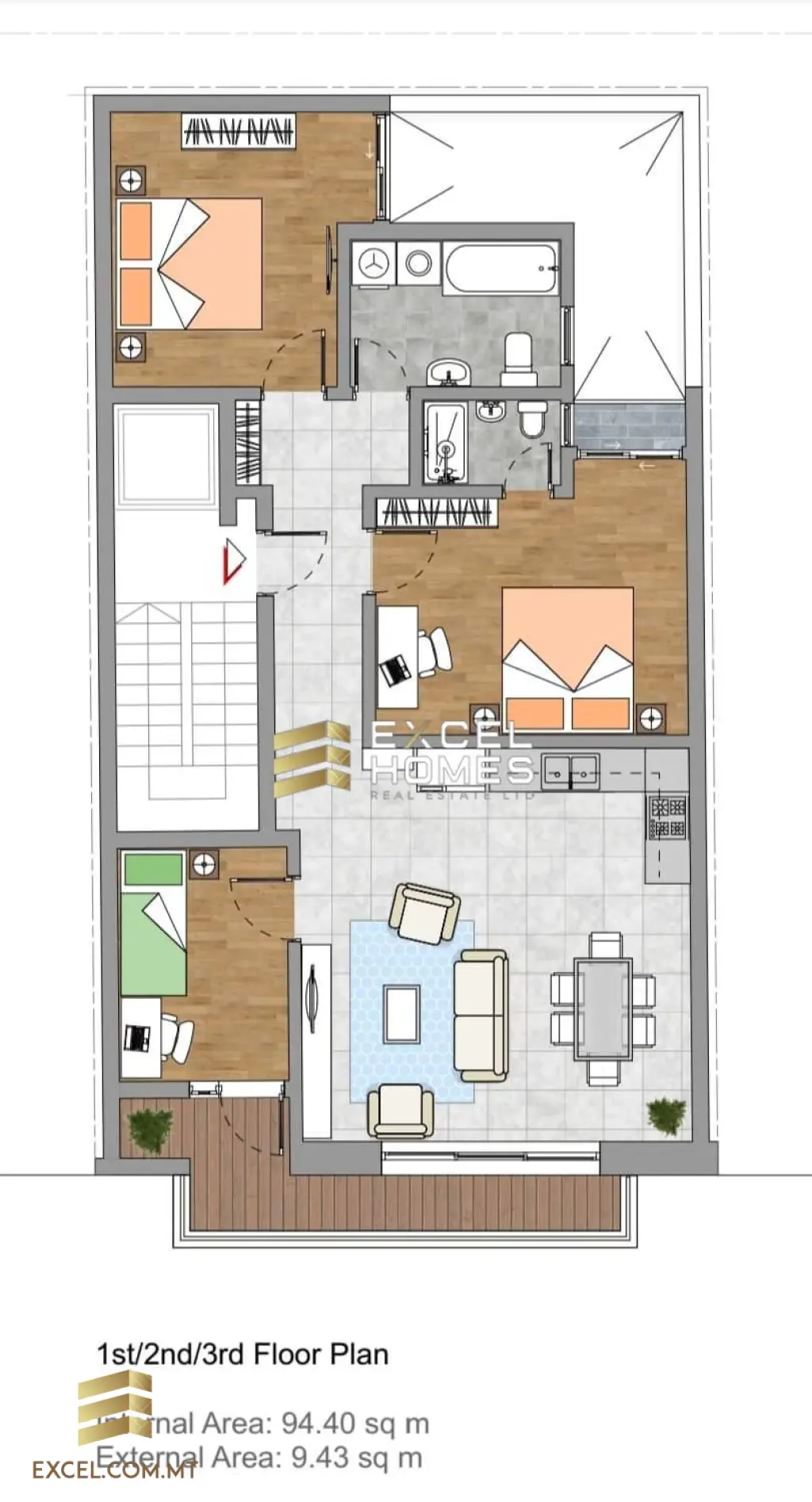 2 bedroom Apartment in Fgura, Malta – 22879