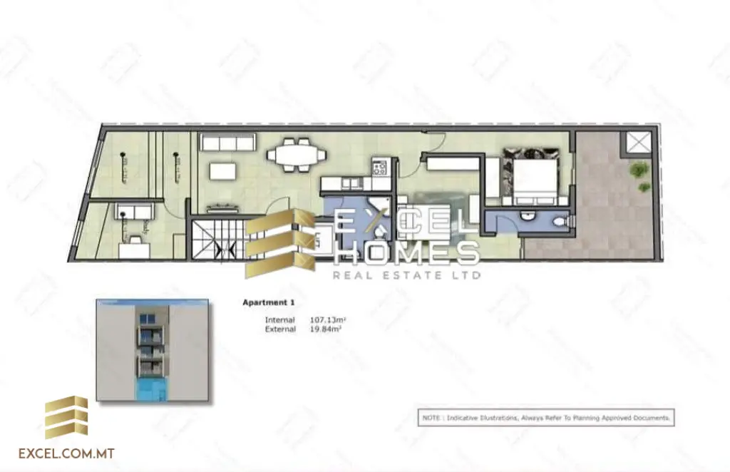 3 bedroom Apartment in Mosta, Malta – 24138