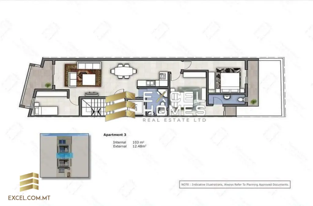 3 bedroom Apartment in Mosta, Malta – 24138