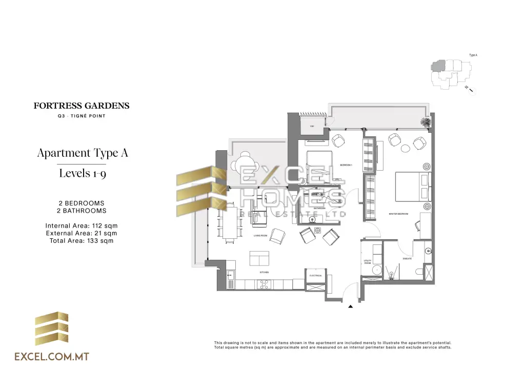 1 bedroom Apartment in Sliema, Malta – 28909