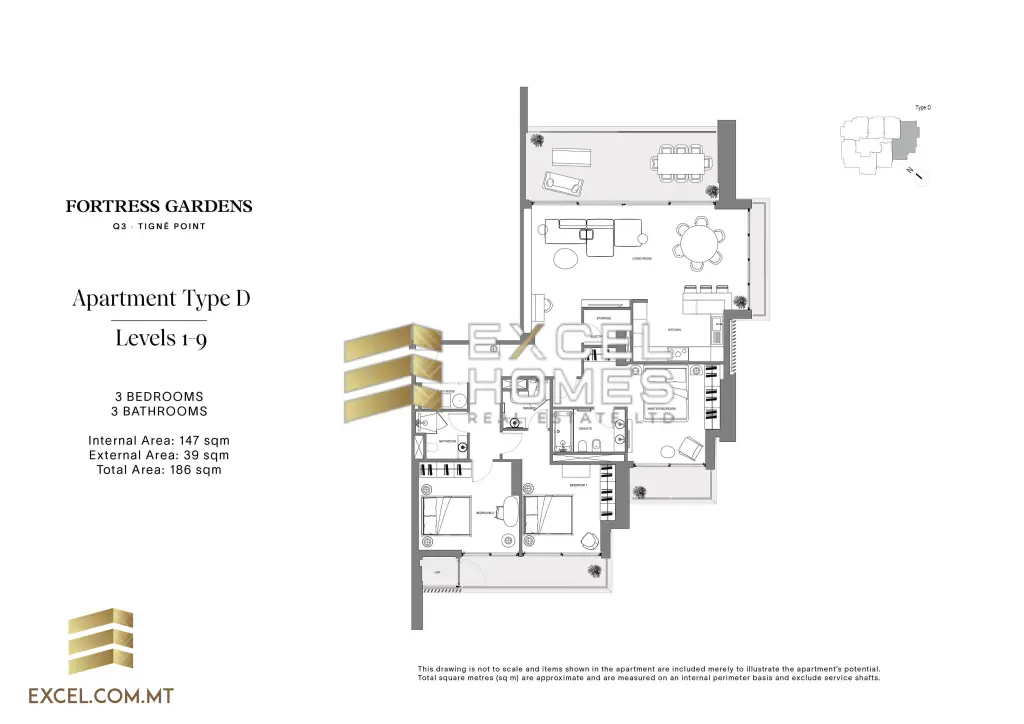 1 bedroom Apartment in Sliema, Malta – 28909