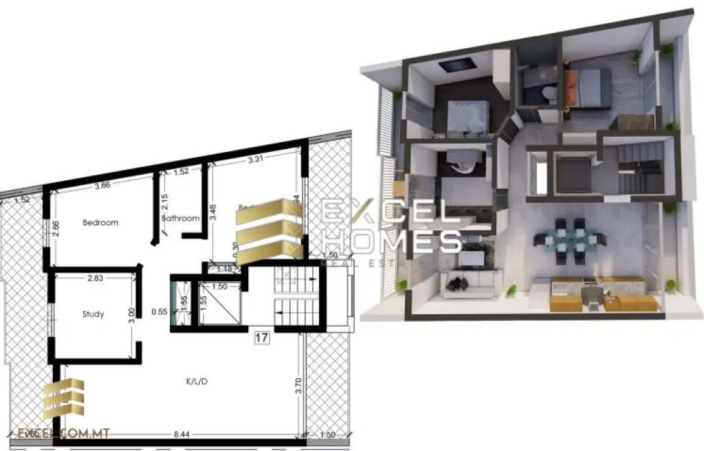 3 bedroom Penthouse in Gzira, Malta – 29021