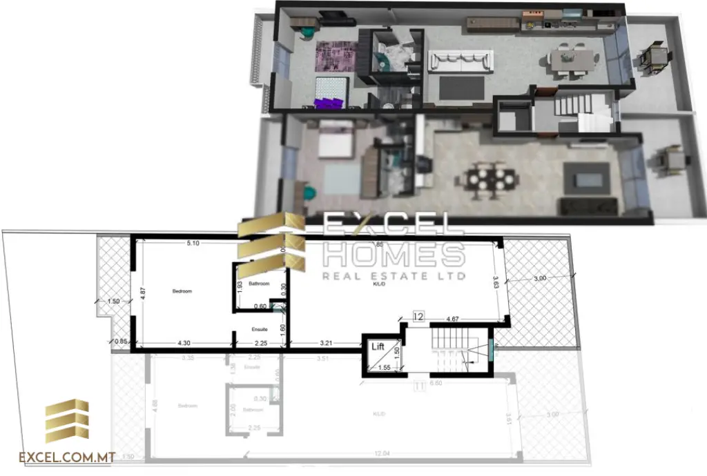 1 bedroom Penthouse in Gzira, Malta – 29025