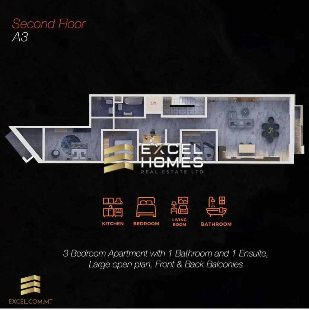 2 bedroom Penthouse in Marsascala, Malta – 29306