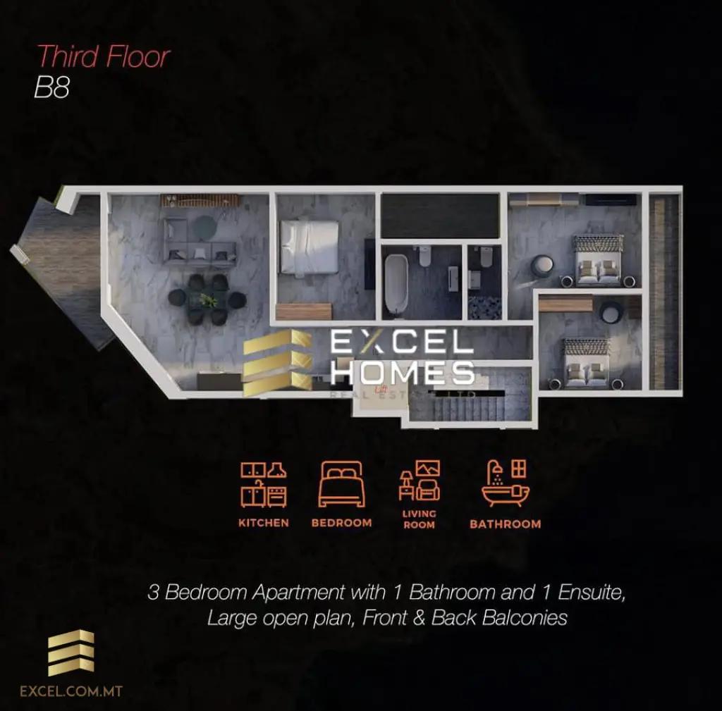 2 bedroom Penthouse in Marsascala, Malta – 29306