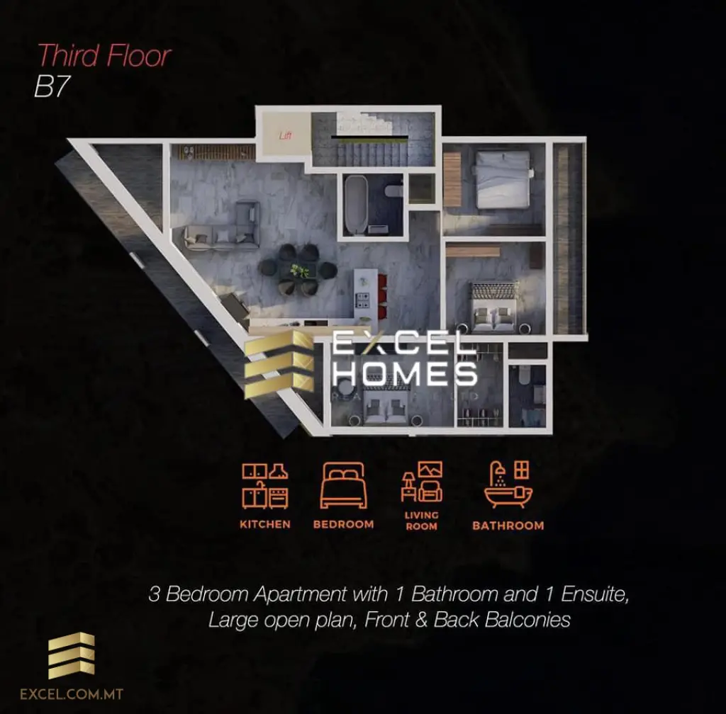 2 bedroom Penthouse in Marsascala, Malta – 29306