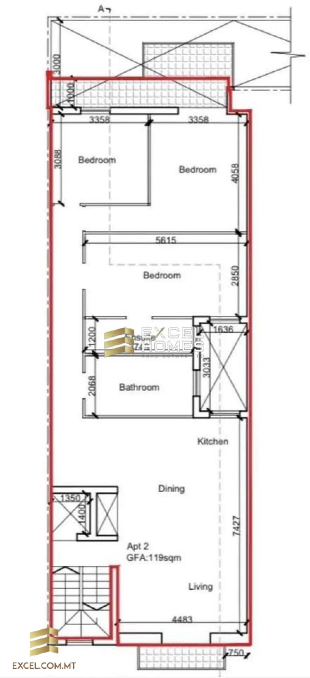 3 bedroom Apartment in Birzebbugia, Malta – 30001