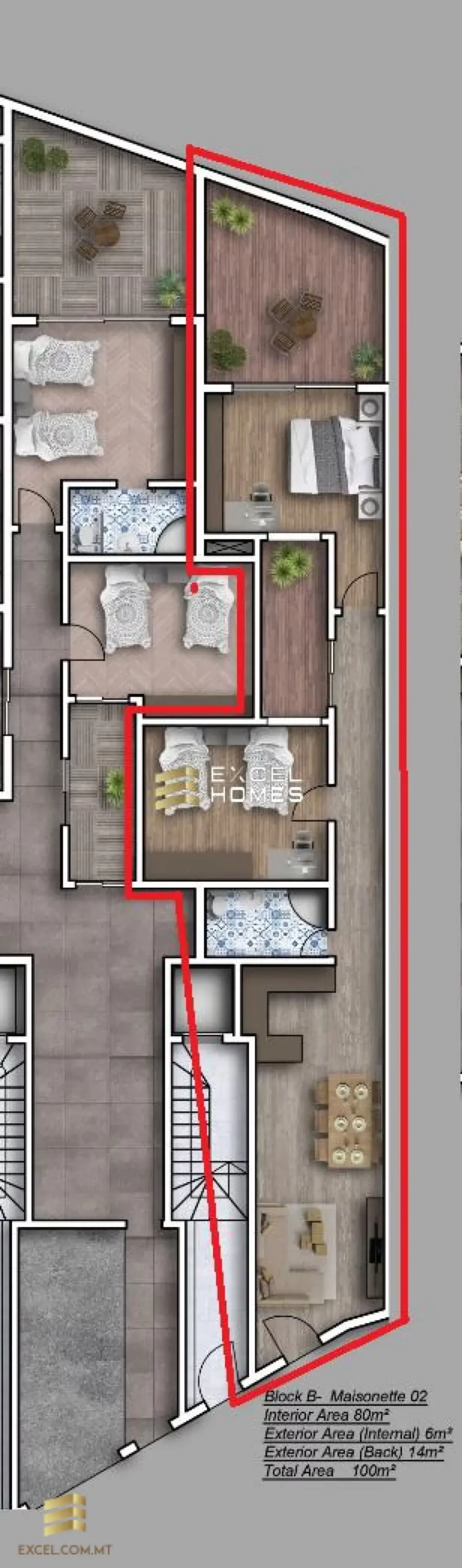 2 bedroom Maisonette in Fontana, Malta – 57105