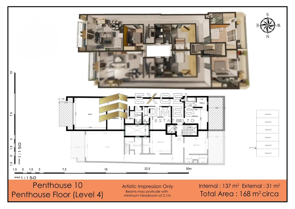 Penthouse in Xewkija, Malta – 60334