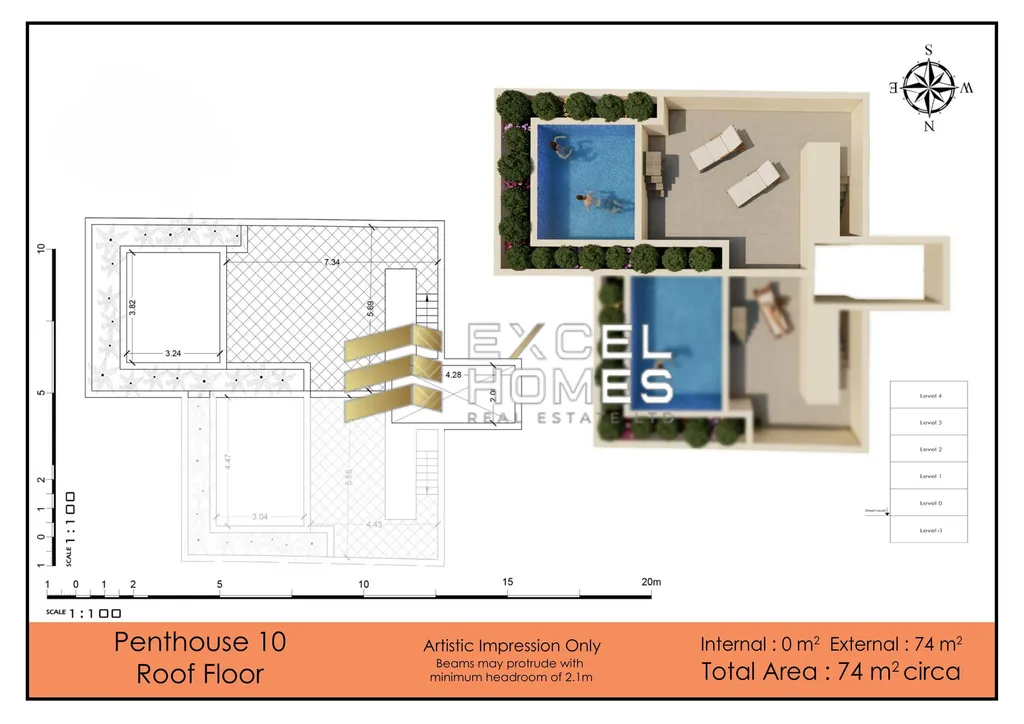 Penthouse in Xewkija, Malta – 60334