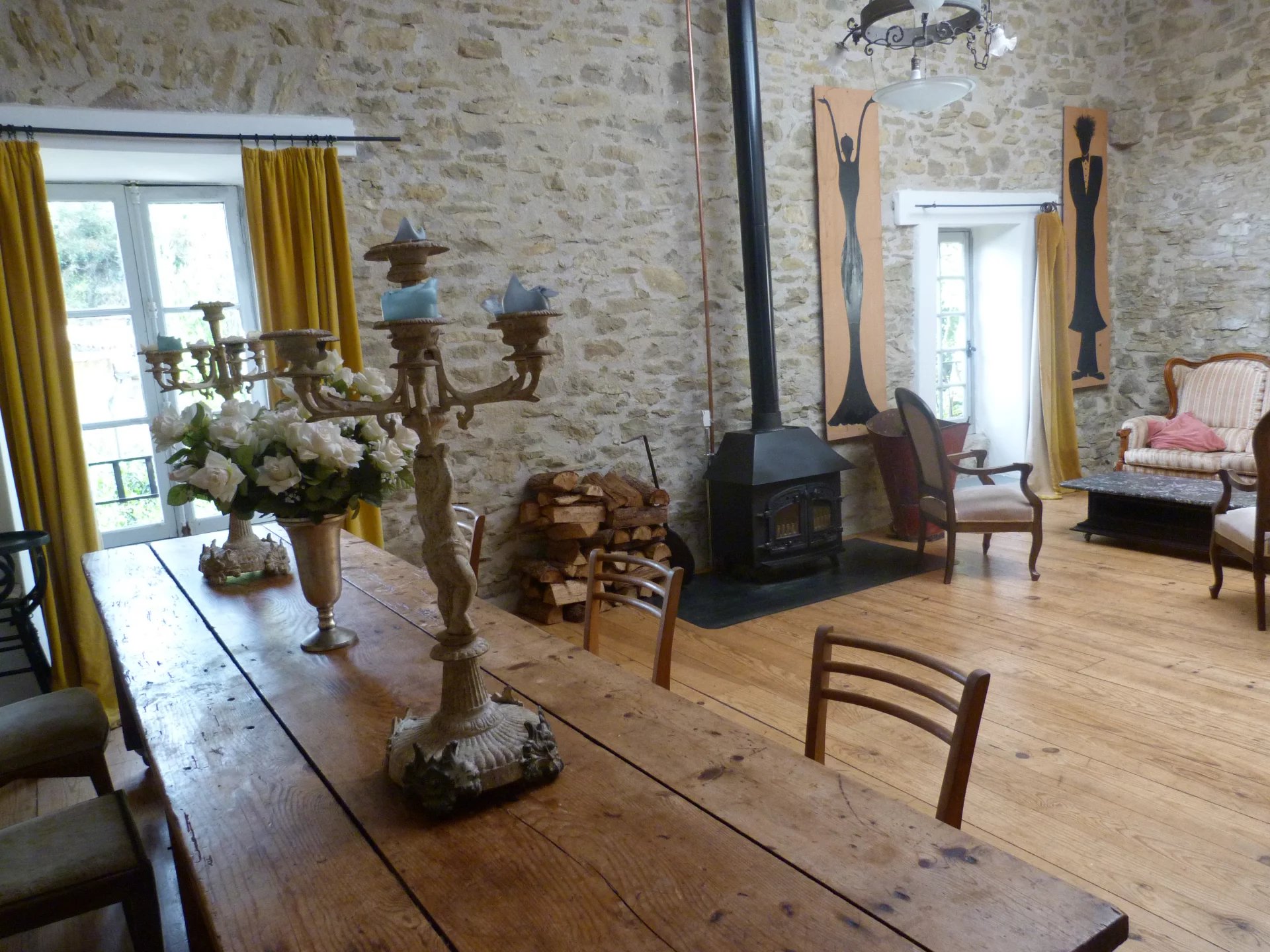 3 stone village properties centered around a courtyard with pool, Languedoc-Roussillon – France – BVI80220