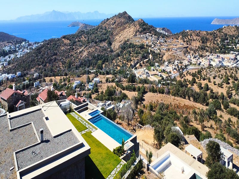 Panoramic sea view homes in Karakaya, Gumusluk – TC1879