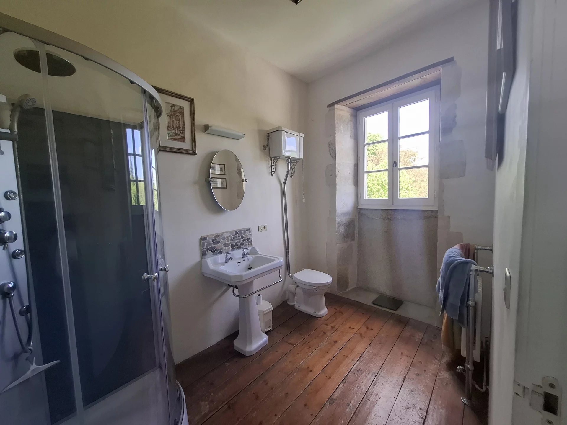 Historic chateau with impressive outbuildings, land and woodland, Poitou-Charentes – France – BVI79104