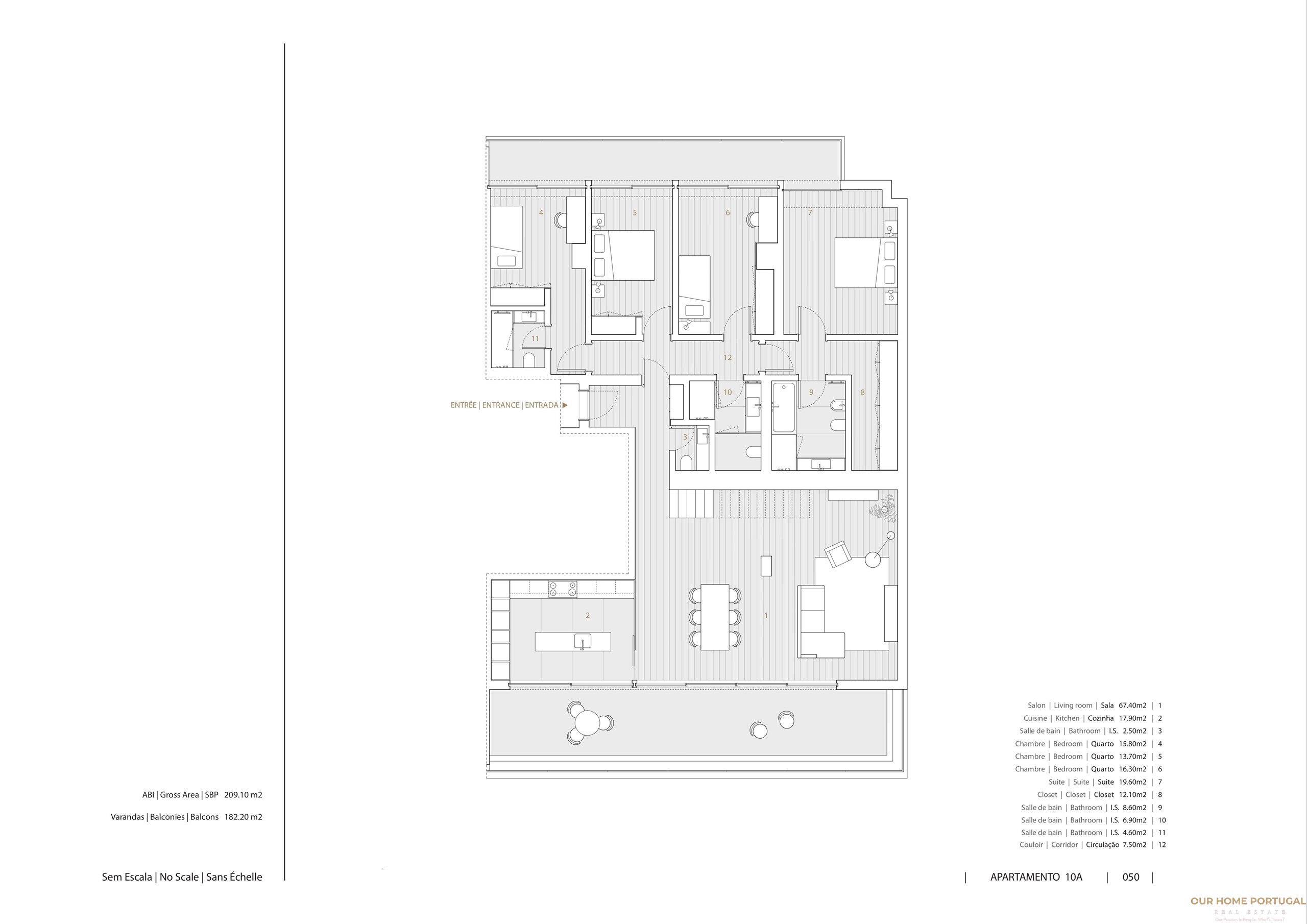 4 bedroom Apartment in Avenidas Novas, Lisboa, Portugal – OHP 001-204
