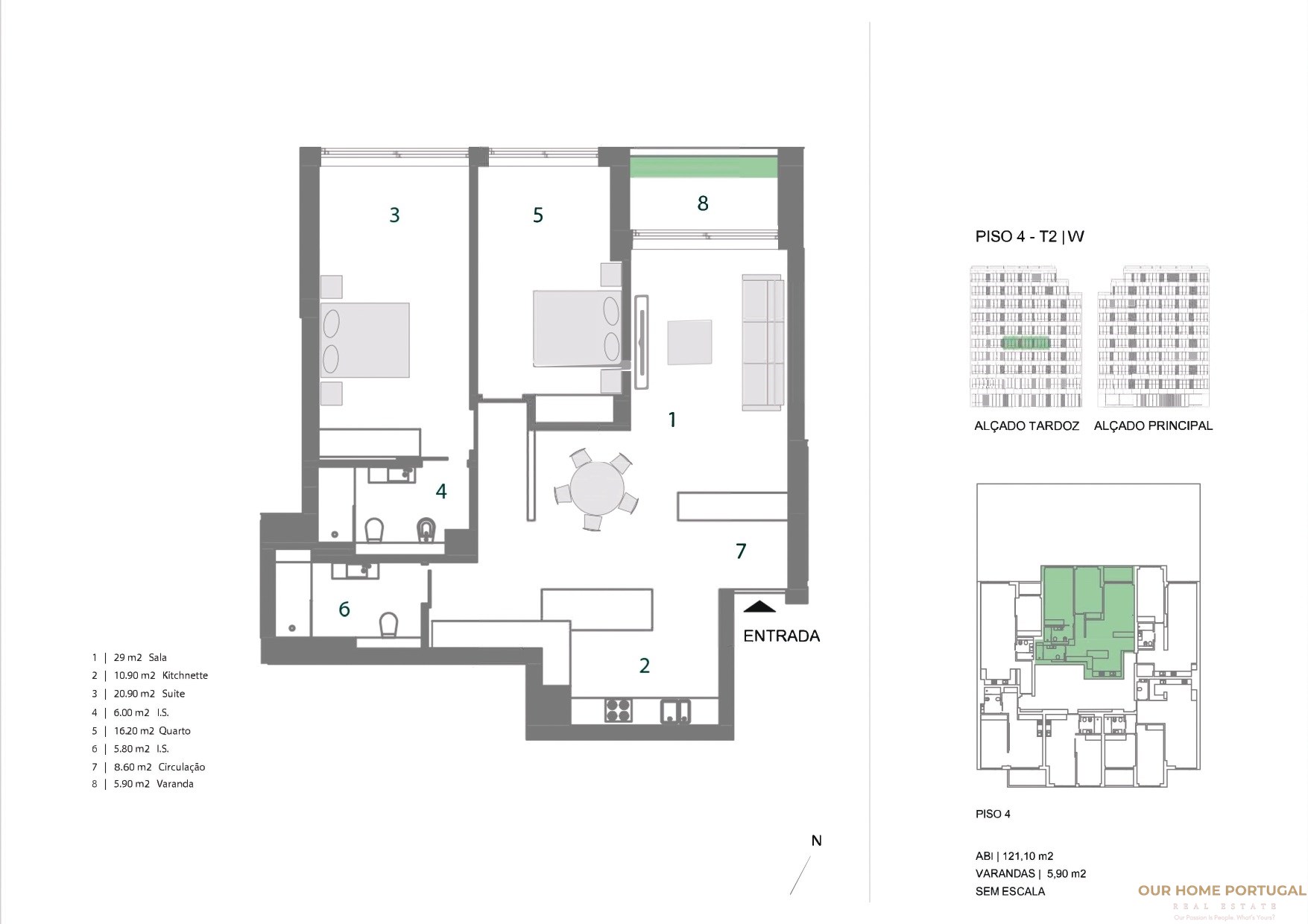 2 bedroom Apartment in Alvalade, Lisboa, Portugal – OHP 001-293