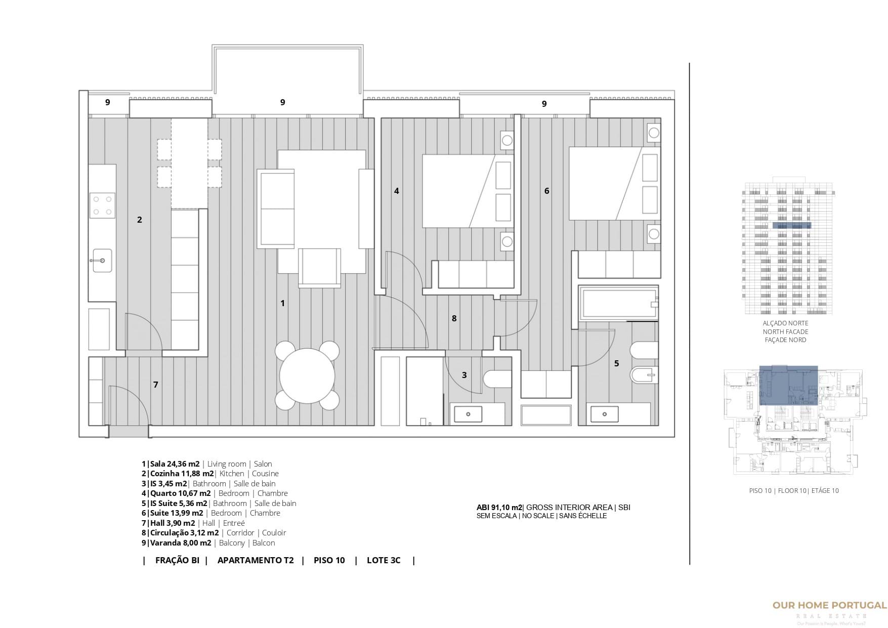 2 bedroom Apartment in Lumiar, Lisboa, Portugal – OHP 001-354