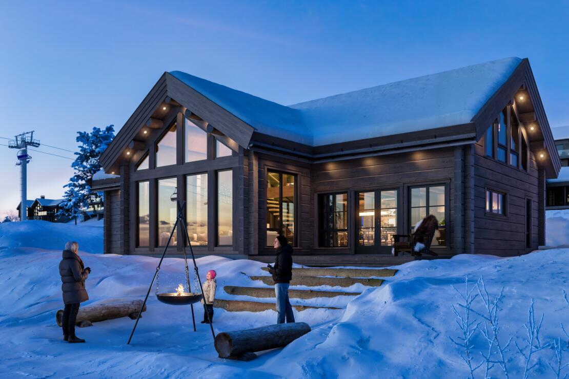 Norwegian Log Cabin & Plot For Sale – St. Moritz – A Modern Classic for All Seasons