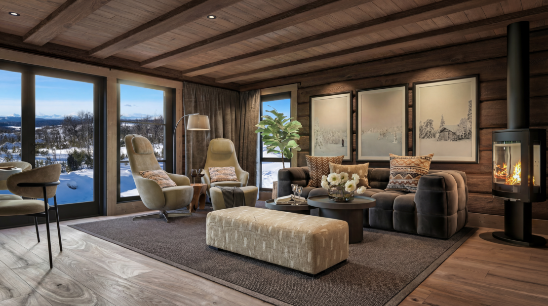 Norwegian Log Cabin & Plot For Sale – Sölden 4 – Compact Charm with a Loft