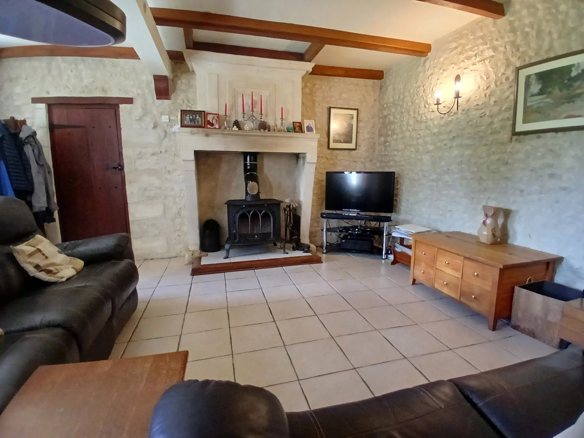Two picturesque stone cottages set in the countryside, Poitou-Charentes – France – BVI82306