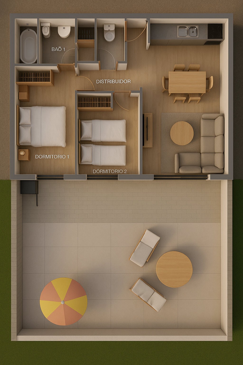 2 bedroom Ground Floor Apartment in Sant Antoni De Portmany, Islas Baleares, Spain – 428-04832D