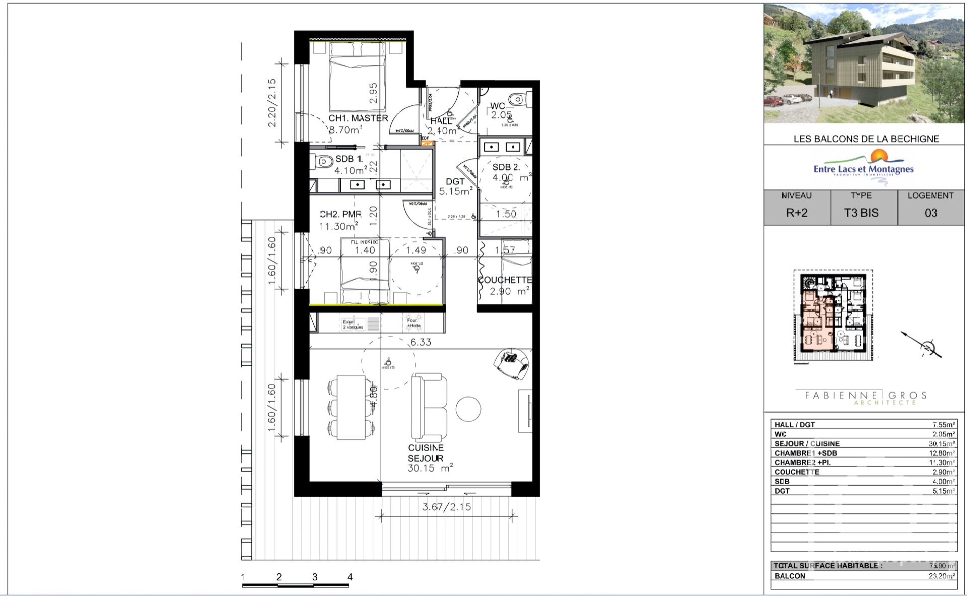 A Small Development Of Five High Quality Apartments Located Close To The Centre Of Chatel. – BALCONSBECHIGNE3