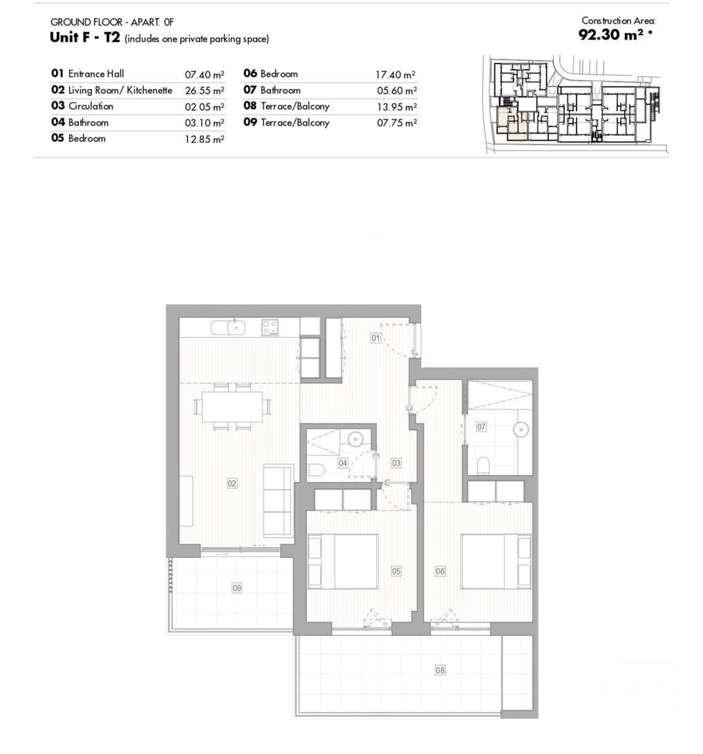 2 bedroom Apartment in Lagos, Algarve, Portugal – OHP  001-536