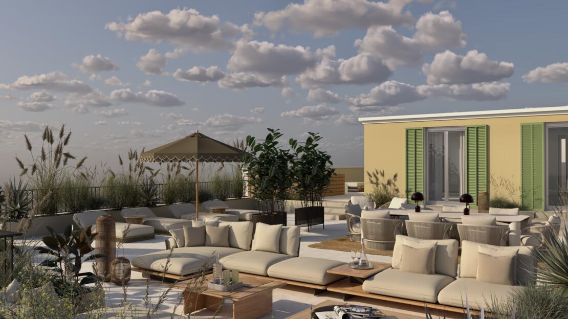 E1325 Luxury sea-view penthouse for sale in Bordighera – Newly built “Via Al Capo” Italy