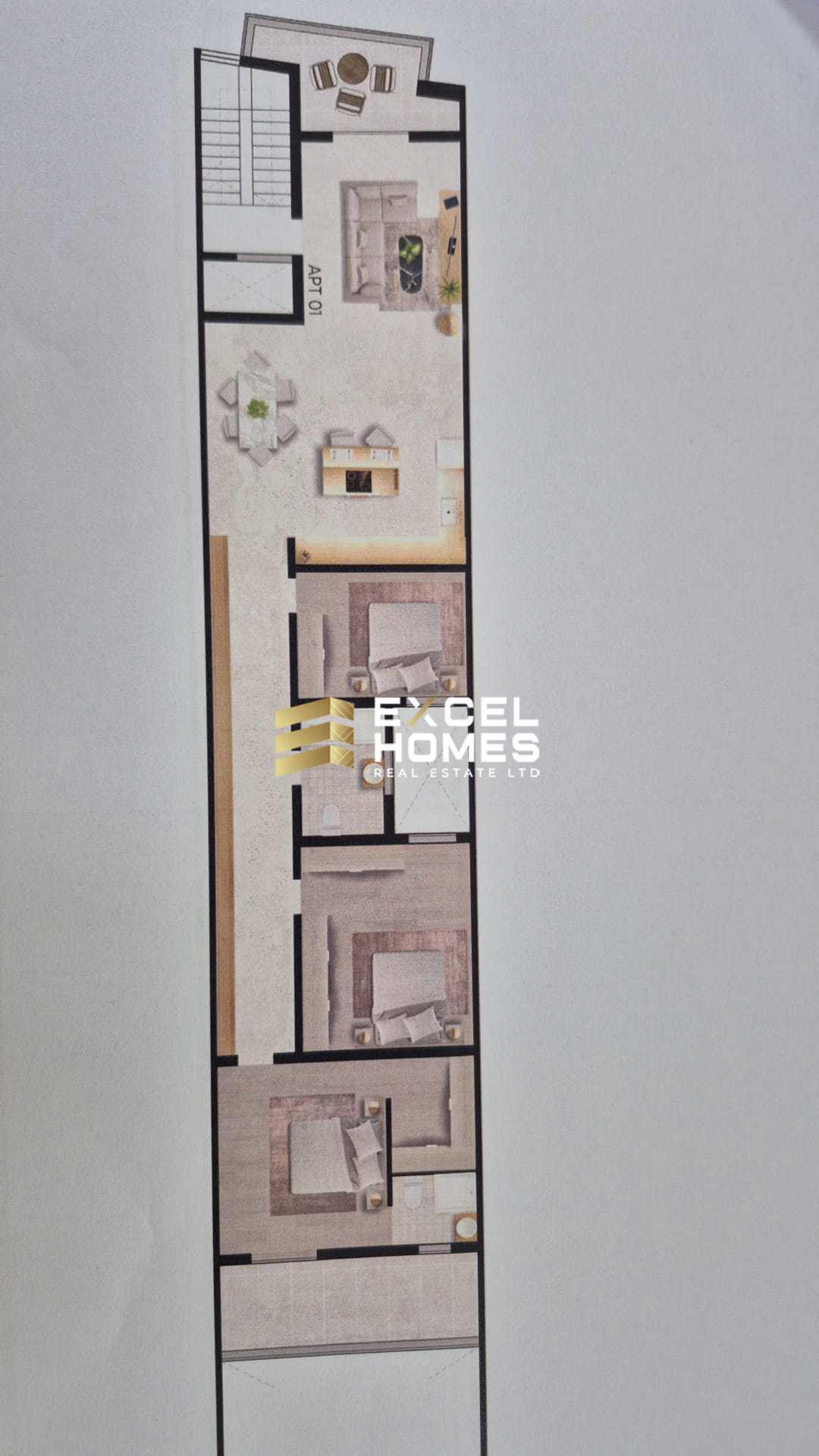 3 bedroom Apartment in Kirkop, Malta – 64953