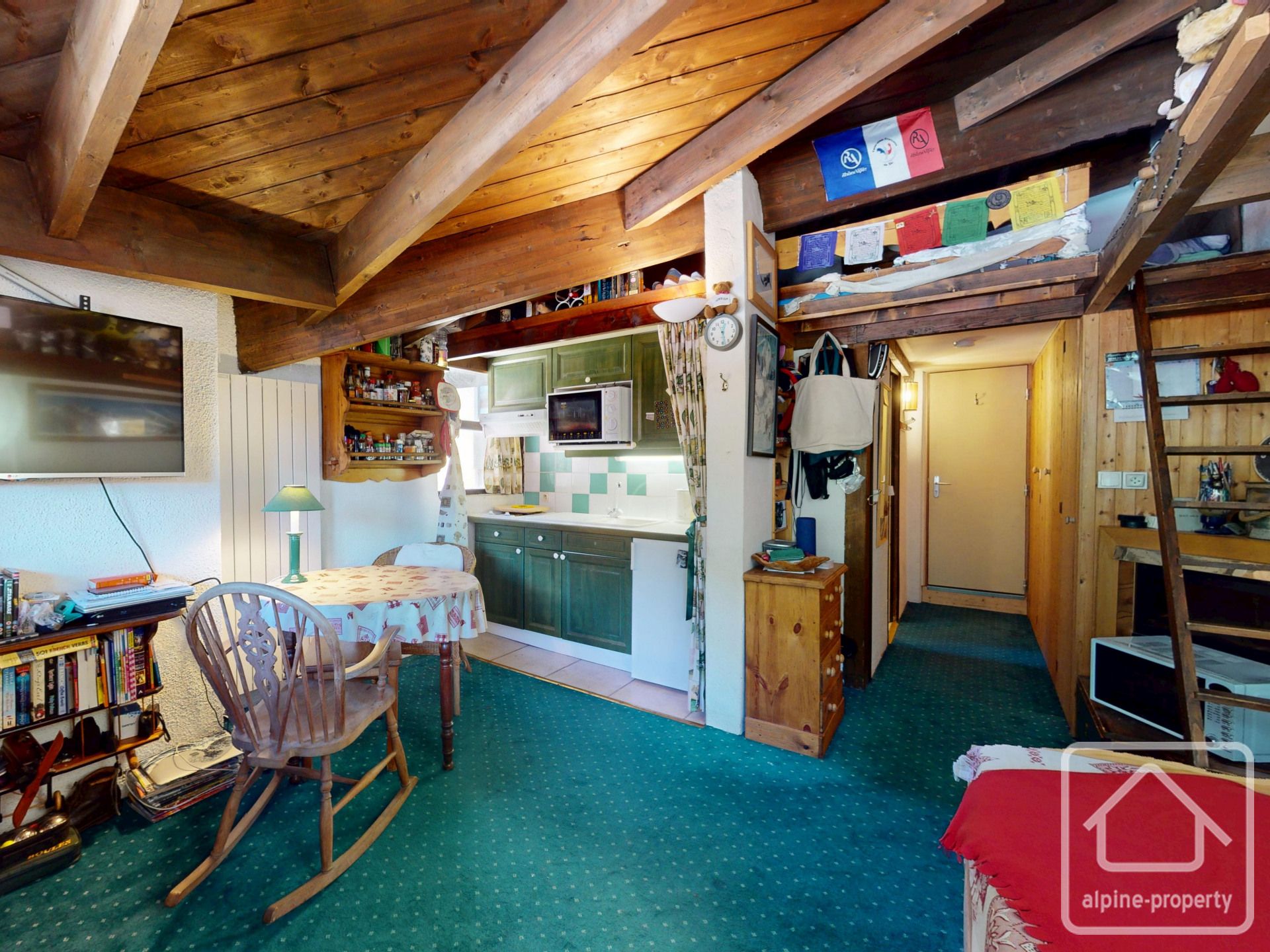 Studio Apartment With Mezzanine In The Grand Roc Residence In Argentière, Barrier Access To The Residence’s Parking. – BRUYERE