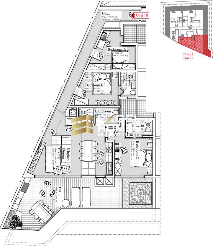 3 bedroom Penthouse in Ghajnsielem, Malta – 65053