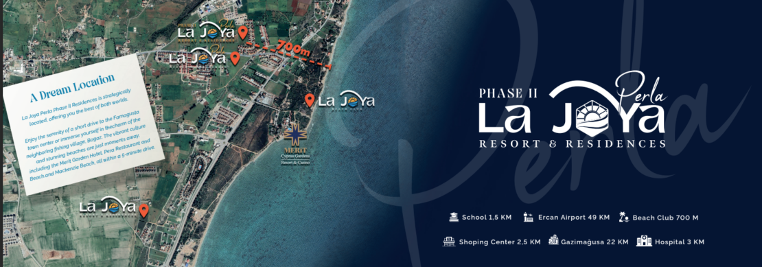 Luxurious Living at La Joya Perla Phase II Residences in Bahceler, Iskele, Northern Cyprus – Only 3 Ground Floor Apartments Remaining