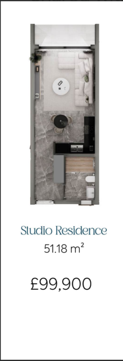 Prestigious Studio Apartments at Lagoon Verde Residences & Resort -ÖTÜKEN, Farmagusta, Northern Cyprus