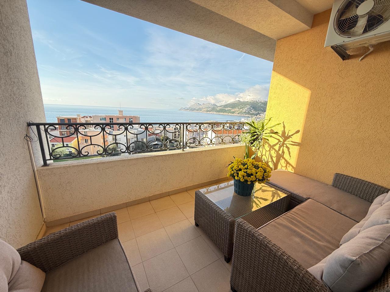 Dobra Voda Apartment – 73 m², Sea View, Garage, 230 m to the Sea, Montenegro – MREALE133