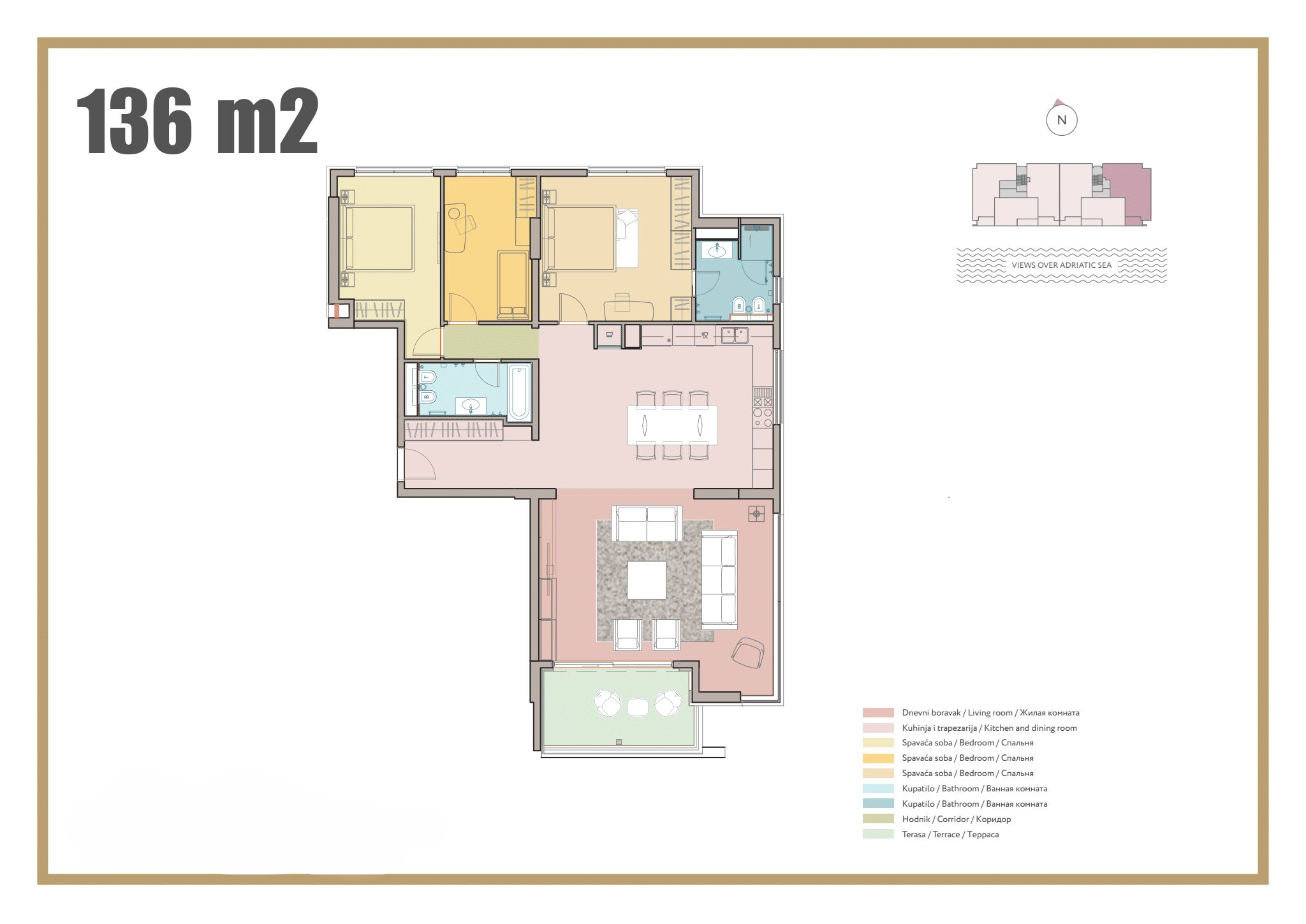 Luxury Seafront Apartments in Rafailovici – 107–136 m² Dream Homes, Montenegro – MRESR01