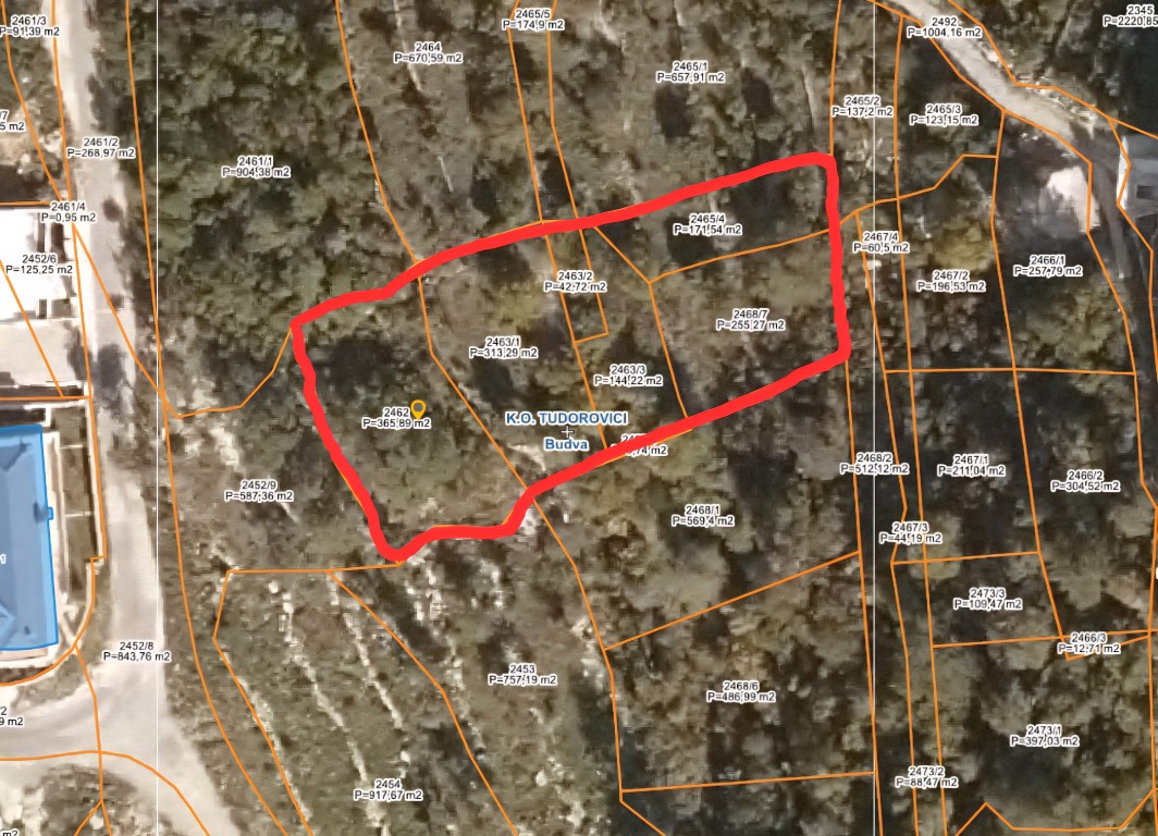 Sea View Land in Tudorovići Budva – 1,262 m² Prime Plot, Montenegro – MRESD1