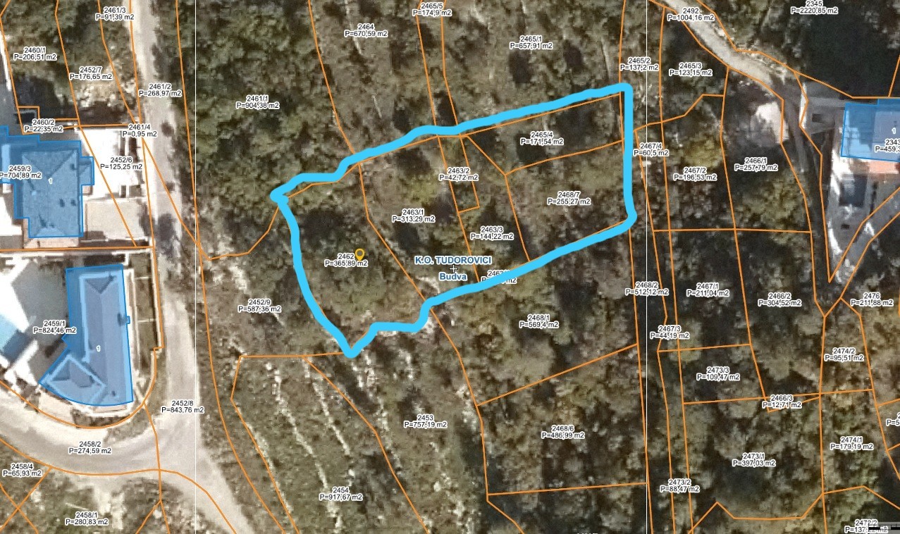 Sea View Land in Tudorovići Budva – 1,262 m² Prime Plot, Montenegro – MRESD1