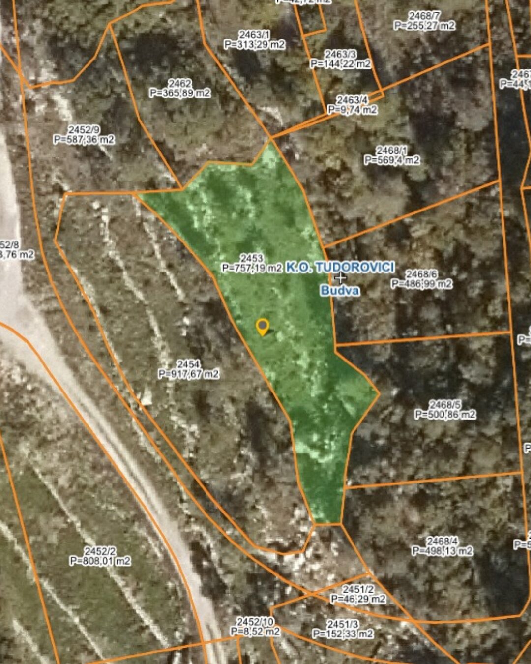 Building Land in Tudorovići Budva – 1,388 m² Premium Plot, Montenegro – MRESD2