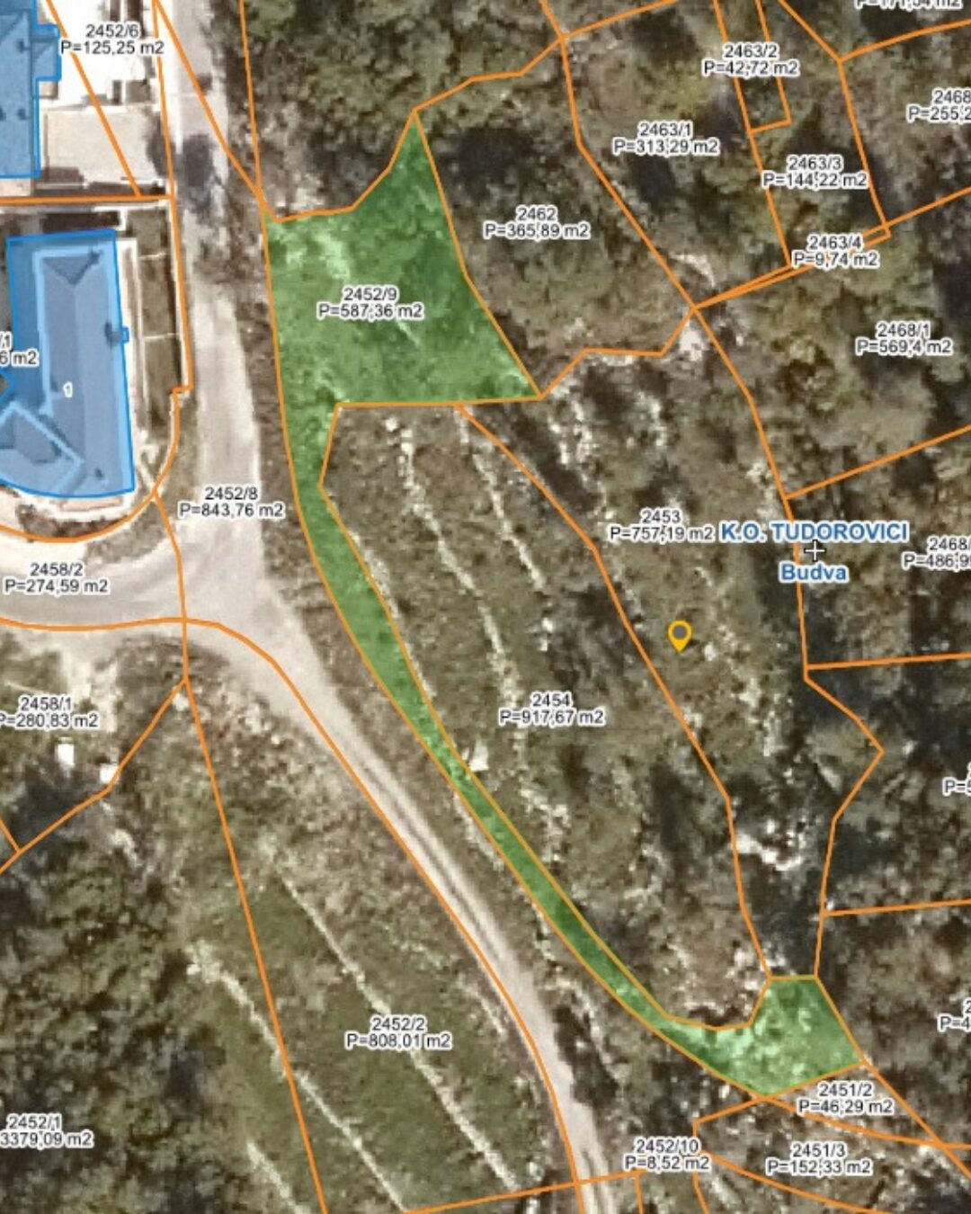 Building Land in Tudorovići Budva – 1,388 m² Premium Plot, Montenegro – MRESD2
