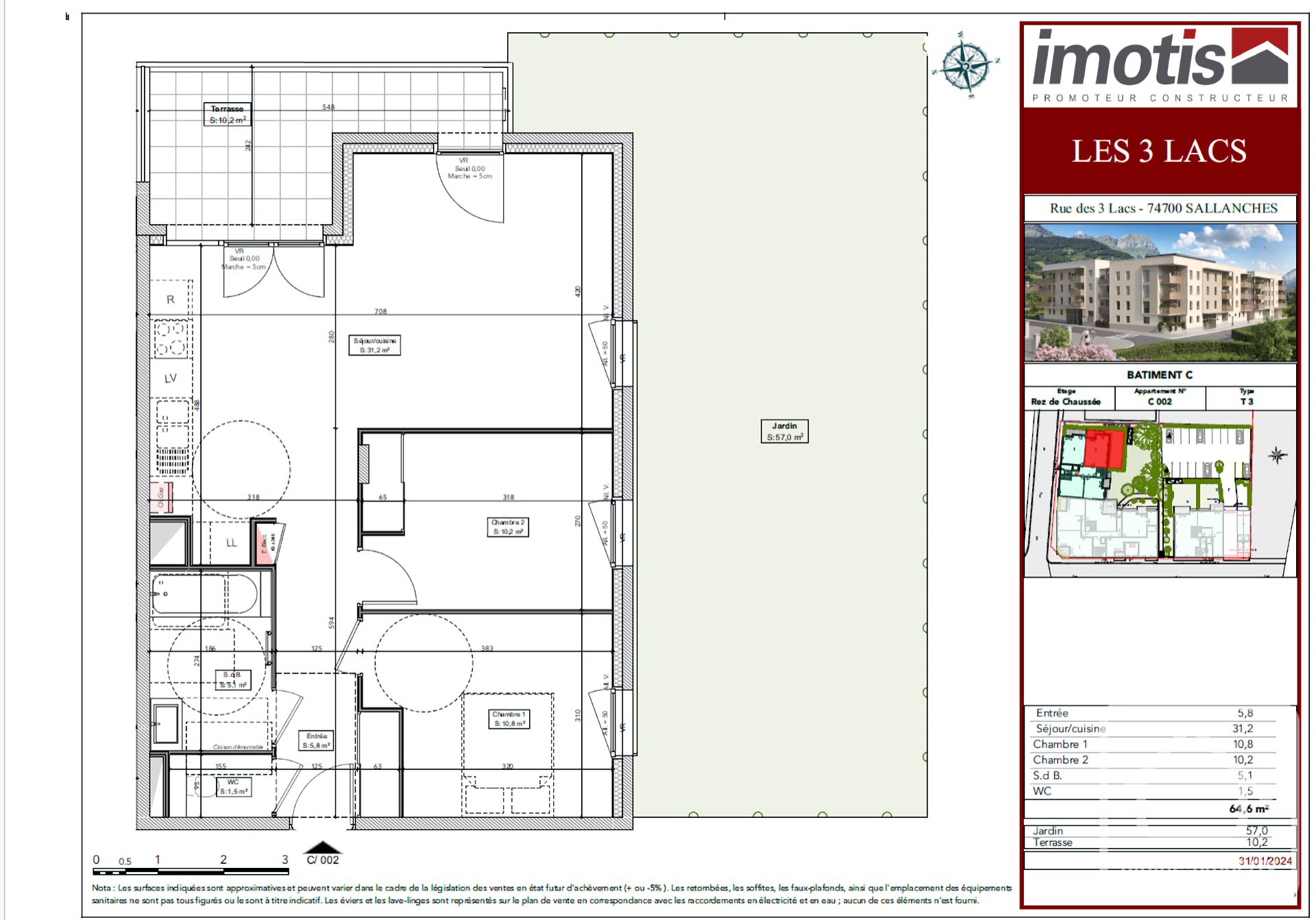 New 2 Bedroom Ground Floor Apartment With West-facing Balcony And Garden, Garage & Private Parking Optional – LACSC002