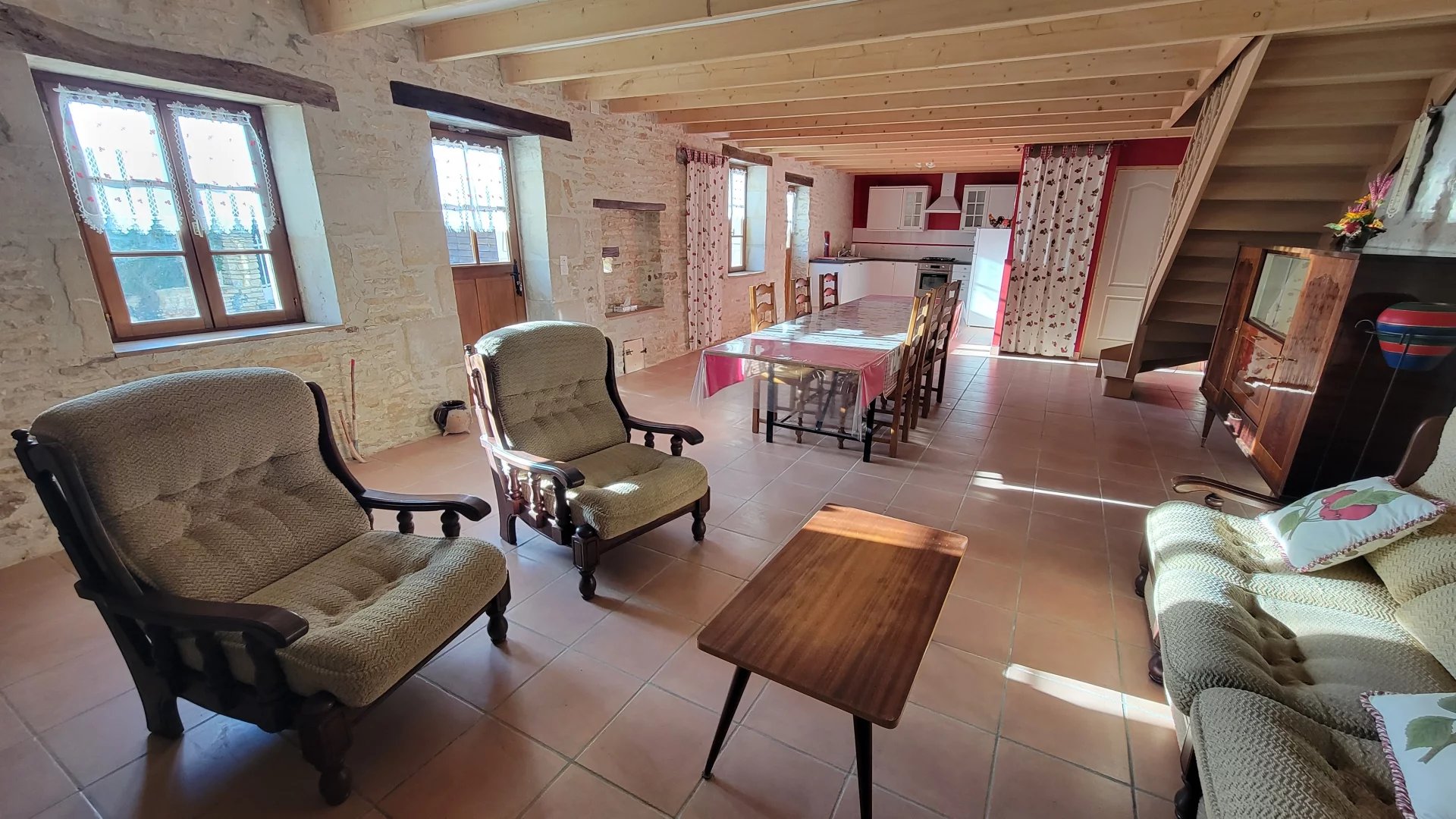 Renovated stone village house offering three bedrooms and a study with garden, Poitou-Charentes – France – BVI83650