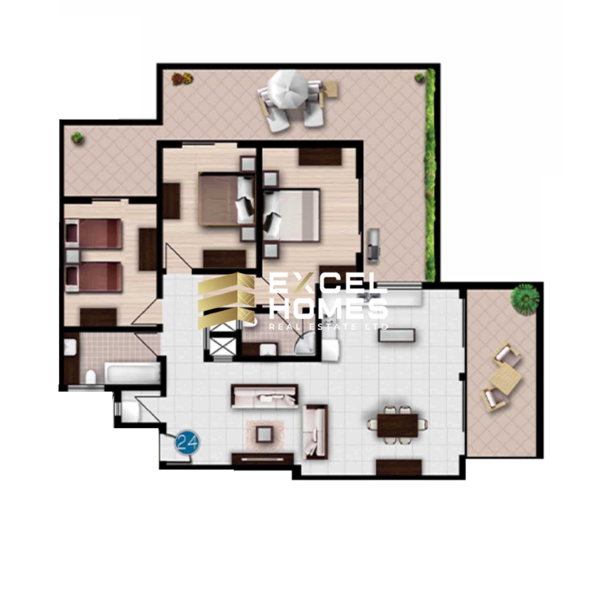 3 bedroom Penthouse in Marsalforn, Malta – 65428